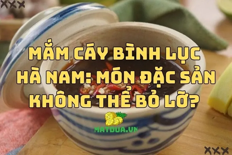 Tại Sao Mắm Cáy Bình Lục Hà Nam Là Món Đặc Sản Không Thể Bỏ Lỡ? 2024